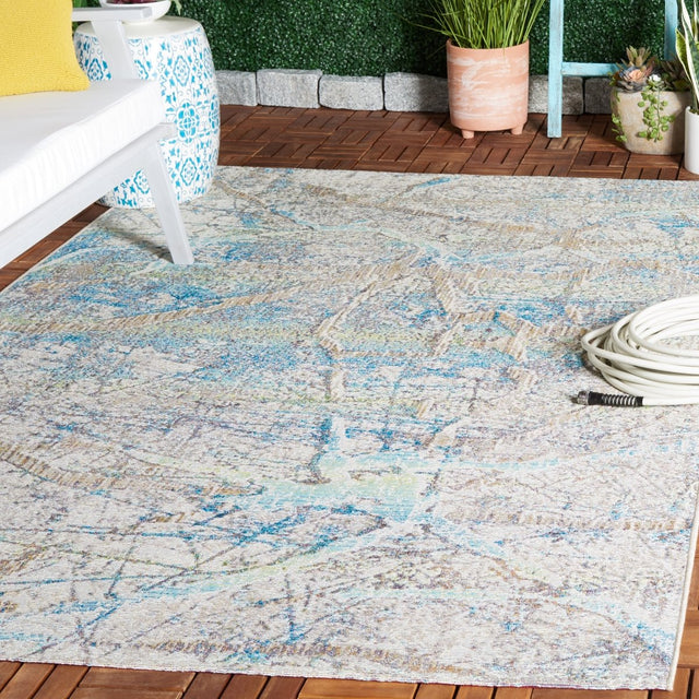 Safavieh Barbados Bar548A Ivory Blue/Green Rug.