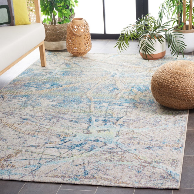 Safavieh Barbados Bar548A Ivory Blue/Green Rug.
