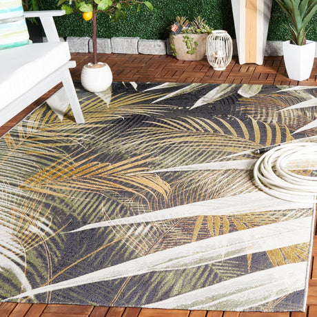 Safavieh Barbados Bar549Z Black Green/Gold Rug.