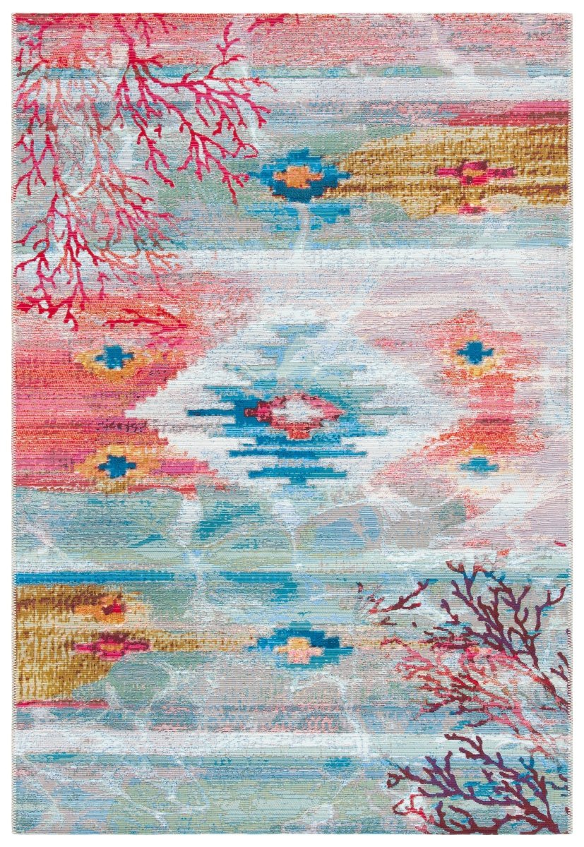 Safavieh Barbados Bar554M Light Blue/Pink Rugs.