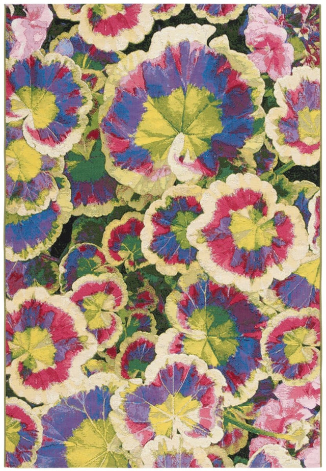 Safavieh Barbados Bar556Z Black Green/Purple Rug.