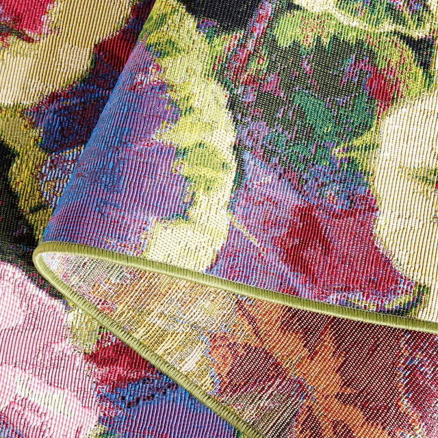 Safavieh Barbados Bar556Z Black Green/Purple Rug.