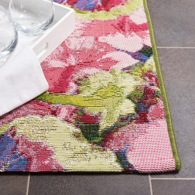 Safavieh Barbados Bar556Z Black Green/Purple Rug.