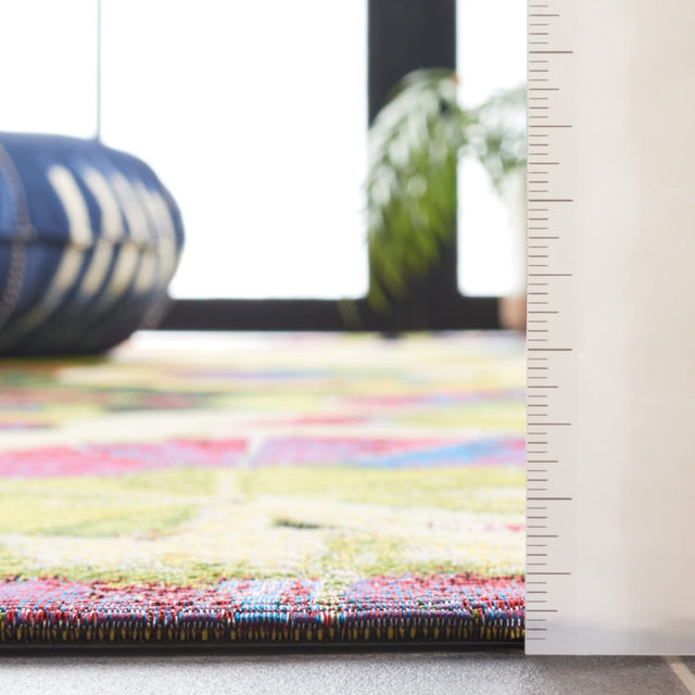 Safavieh Barbados Bar556Z Black Green/Purple Rug.