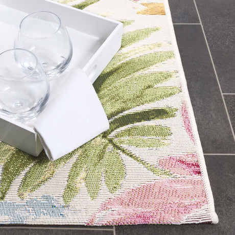 Safavieh Barbados Bar562A Ivory/Green Rust Rug.