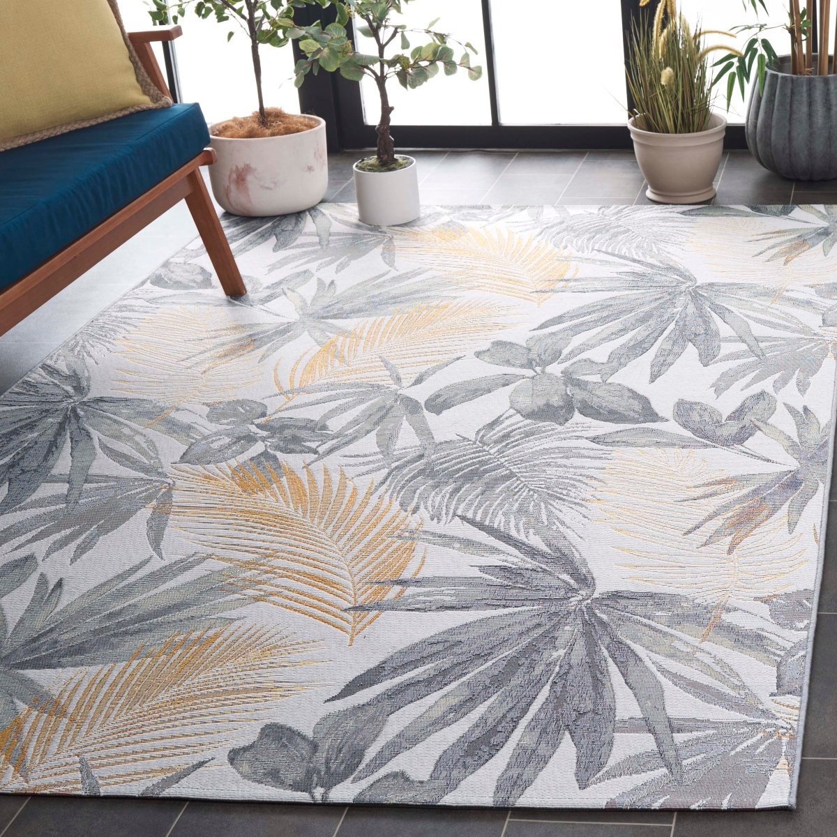 Safavieh Barbados Bar565A Ivory/Grey Green Rug.