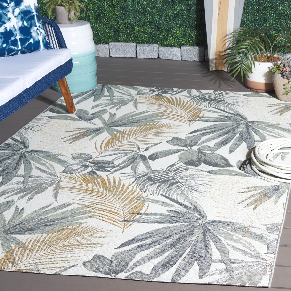 Safavieh Barbados Bar565A Ivory/Grey Green Rug.