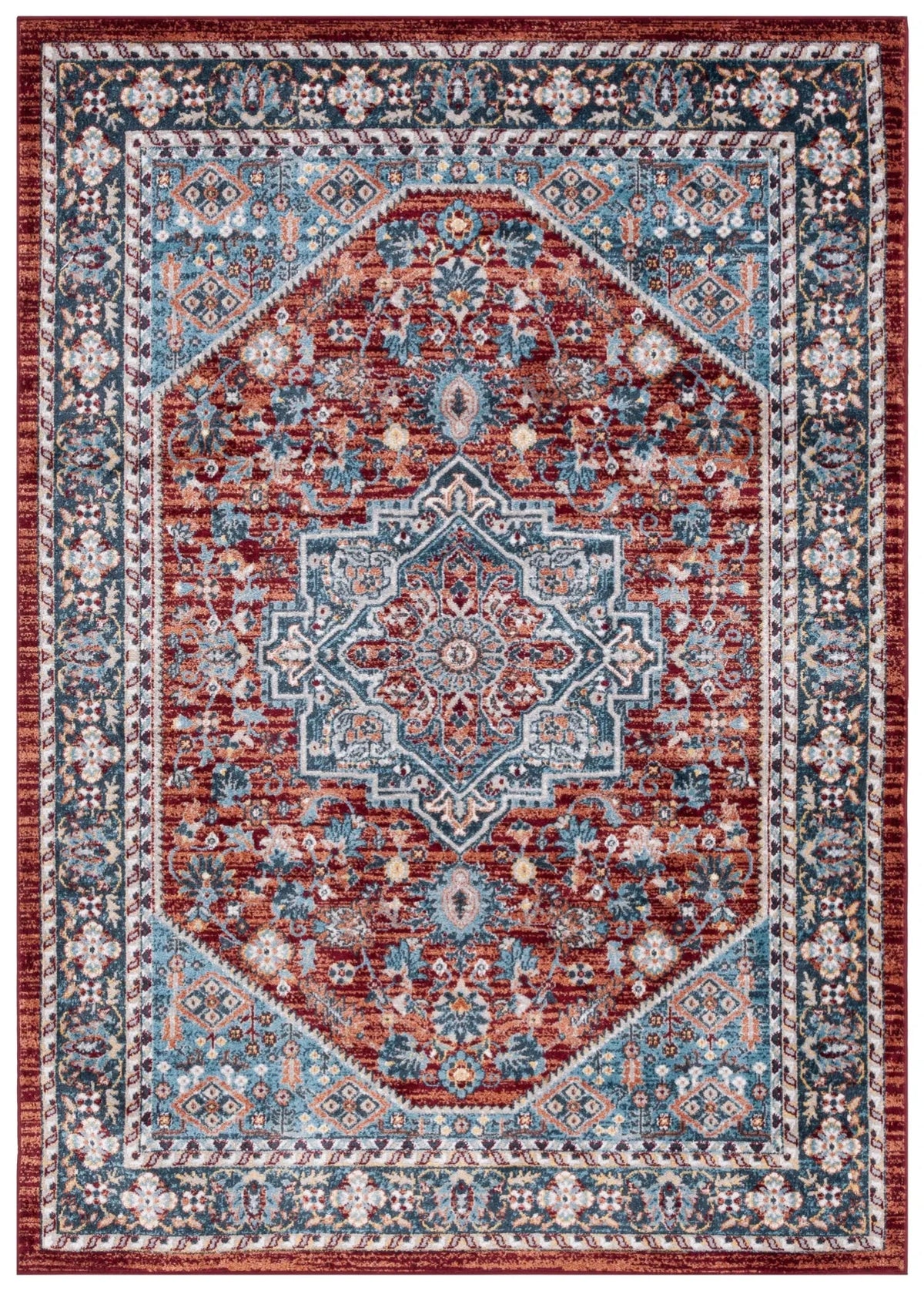 Safavieh Bayside 4'-0" x 6'-0" Rug in Red / Blue