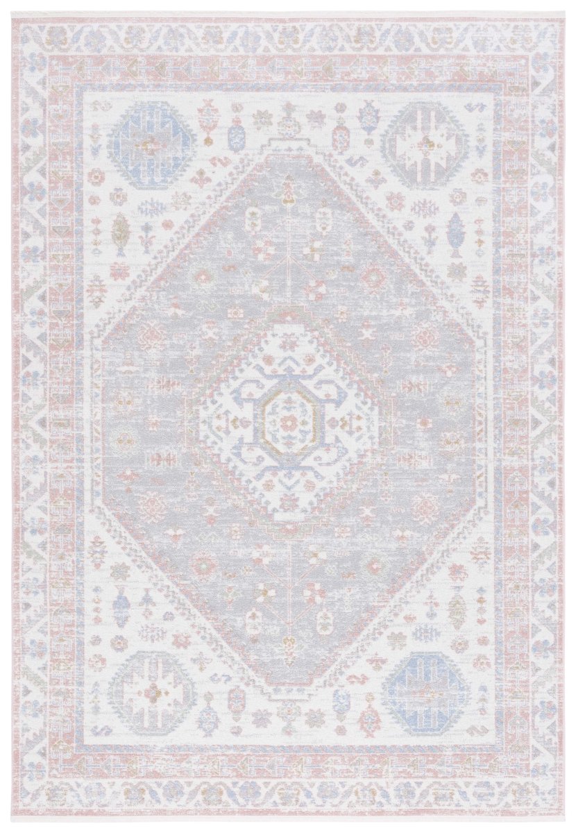 Safavieh Bayside Bay118A Ivory/Blue Pink Rug.