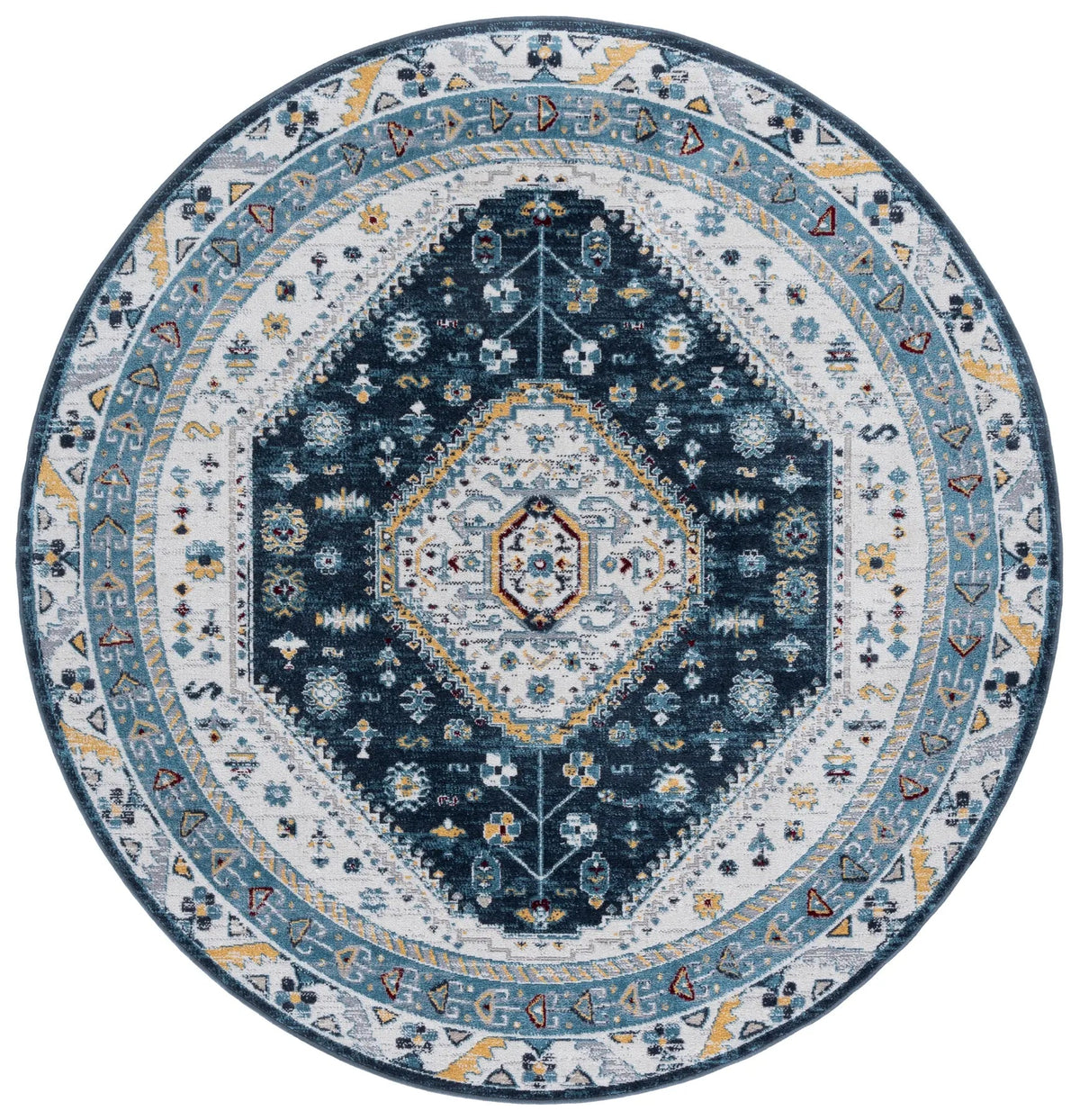 Safavieh Bayside 6'-7" x 6'-7" Rug in Navy / Blue
