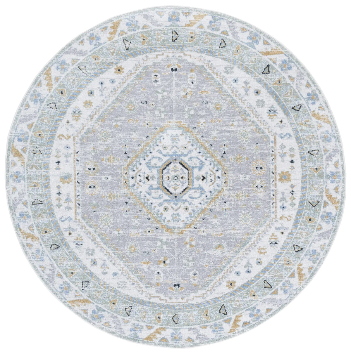 Safavieh Bayside 6'-7" x 6'-7" Rug in Green / Grey