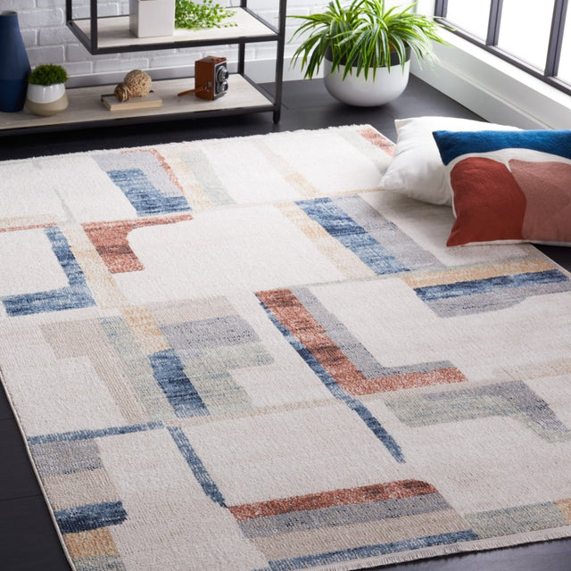 Safavieh Bayside Bay126A Ivory/Blue Rust Rug.