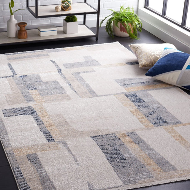 Safavieh Bayside Bay126B Ivory/Grey Gold Rug.