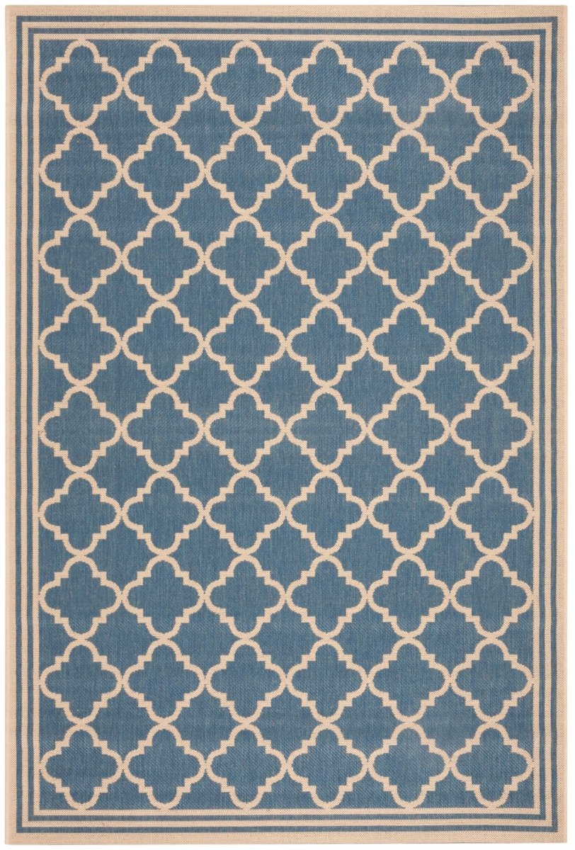 Safavieh Beach House Bhs121M Blue/Creme Rug.