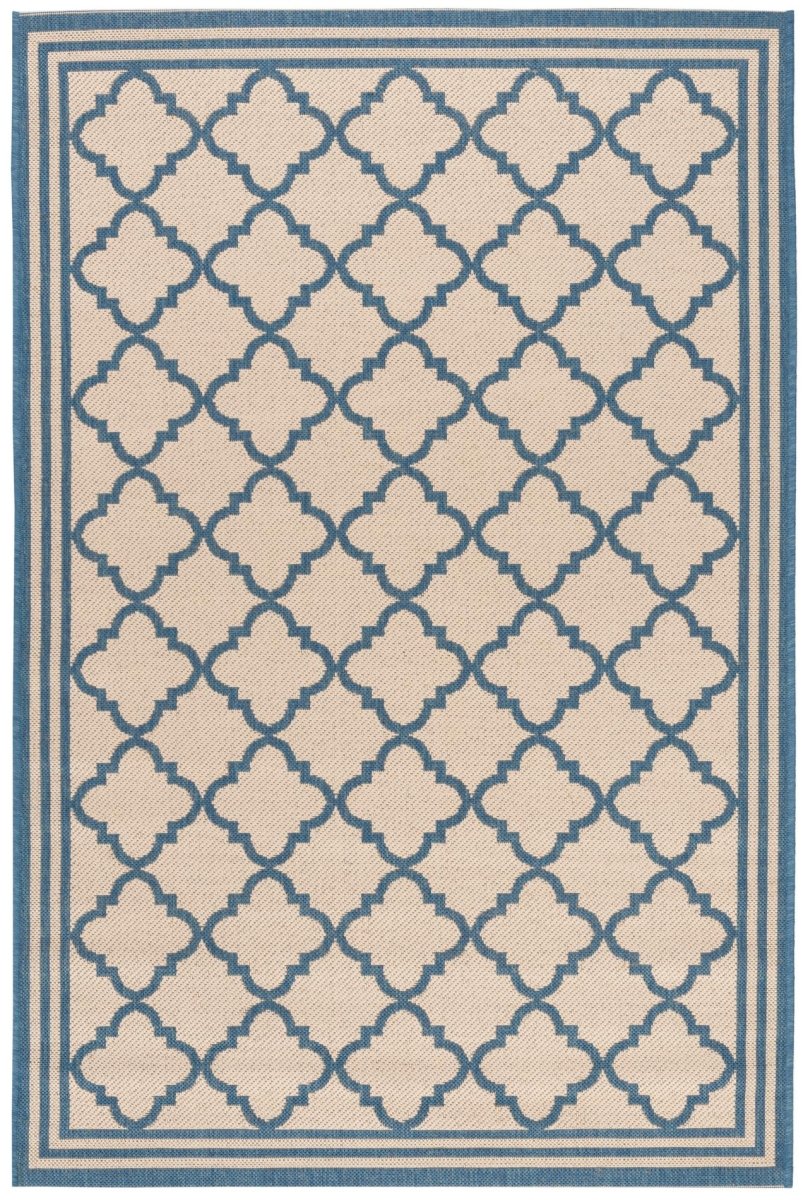 Safavieh Beach House Bhs121N Cream/Blue Rug.