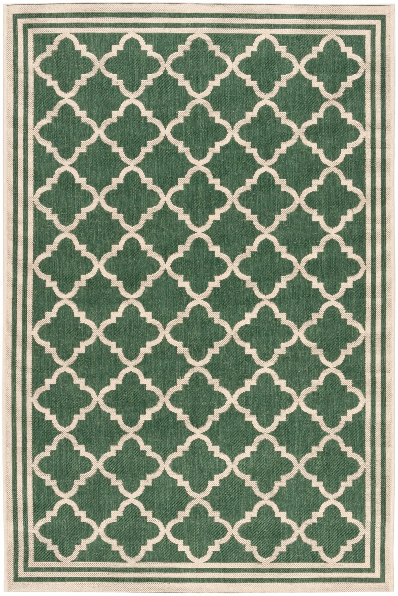 Safavieh Beach House Bhs121Y Green/Creme Rug.