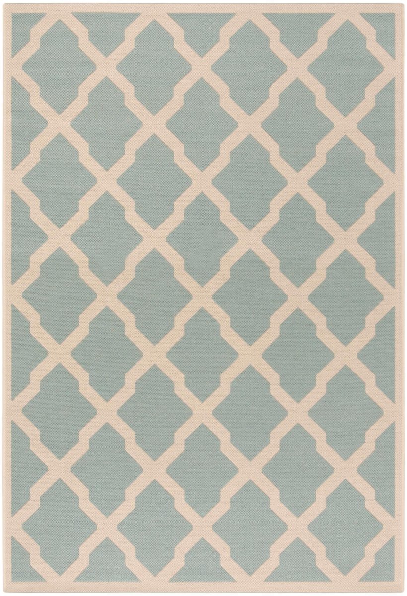 Safavieh Beach House Bhs122K Aqua/Cream Rugs.