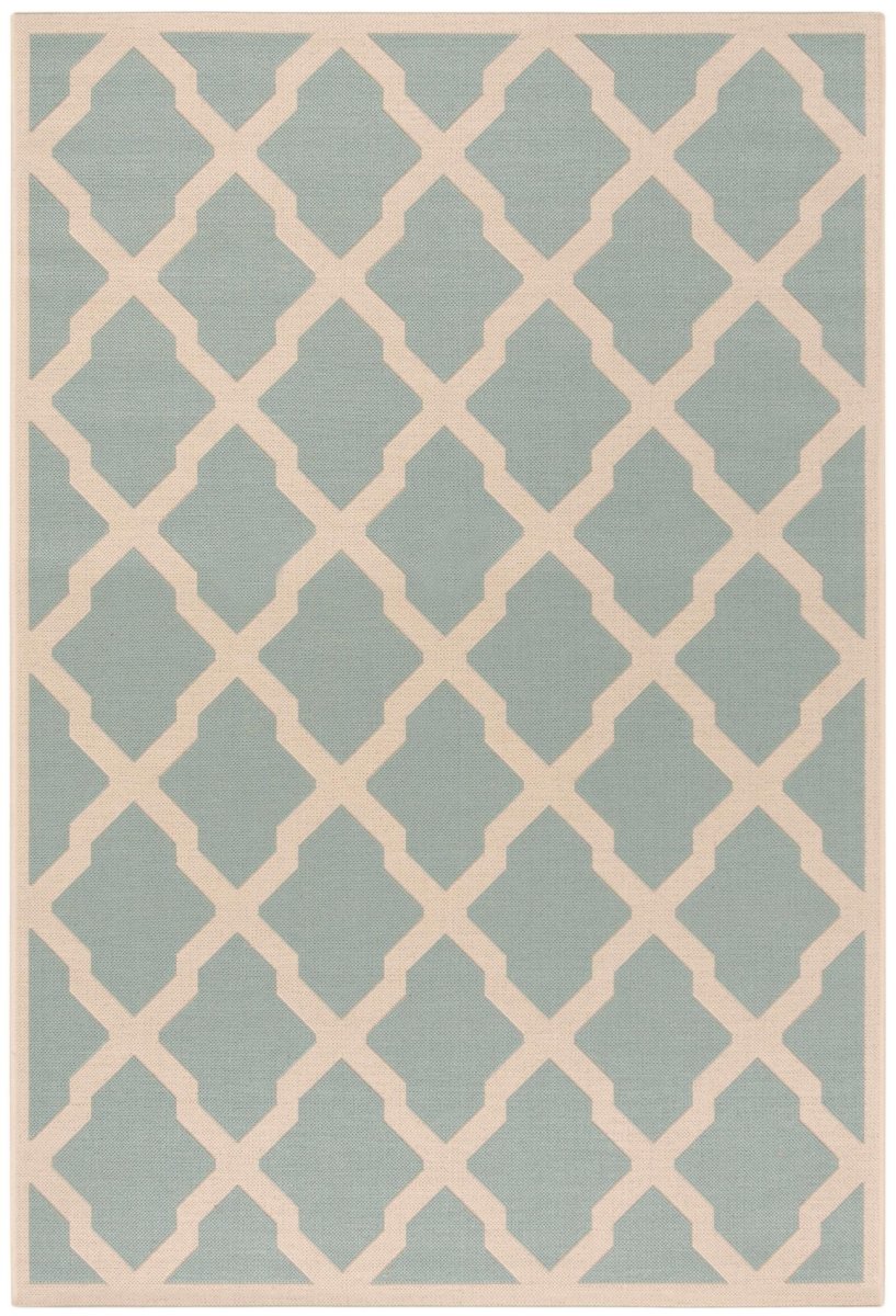 Safavieh Beach House Bhs122K Aqua/Cream Rugs.