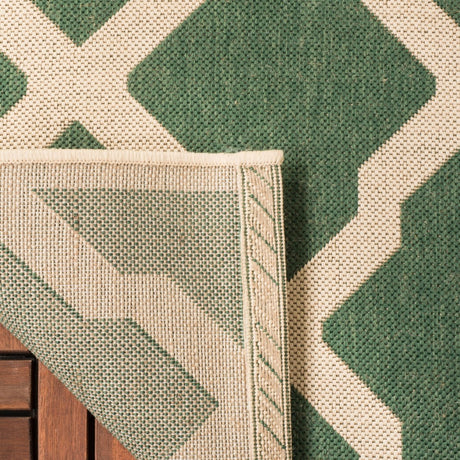 Safavieh Beach House Bhs122Y Green/Creme Rug.