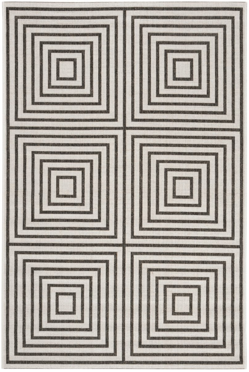 Safavieh Beach House Bhs123A Light Grey/Charcoal Rug.