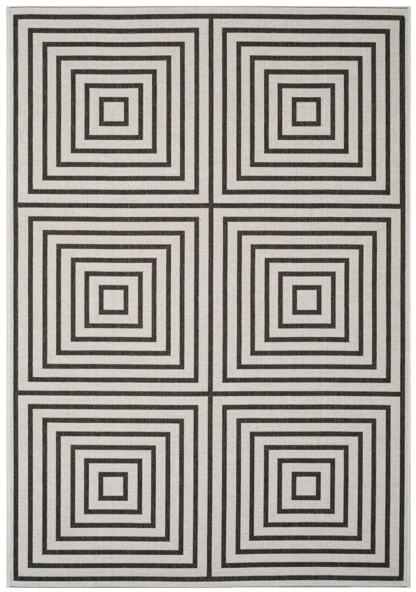Safavieh Beach House Bhs123A Light Grey/Charcoal Rug.