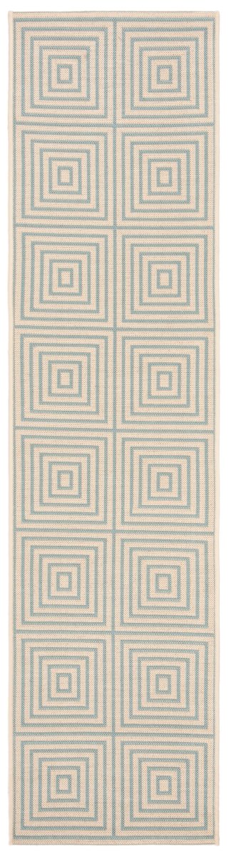 Safavieh Beach House Bhs123L Cream/Aqua Rugs.