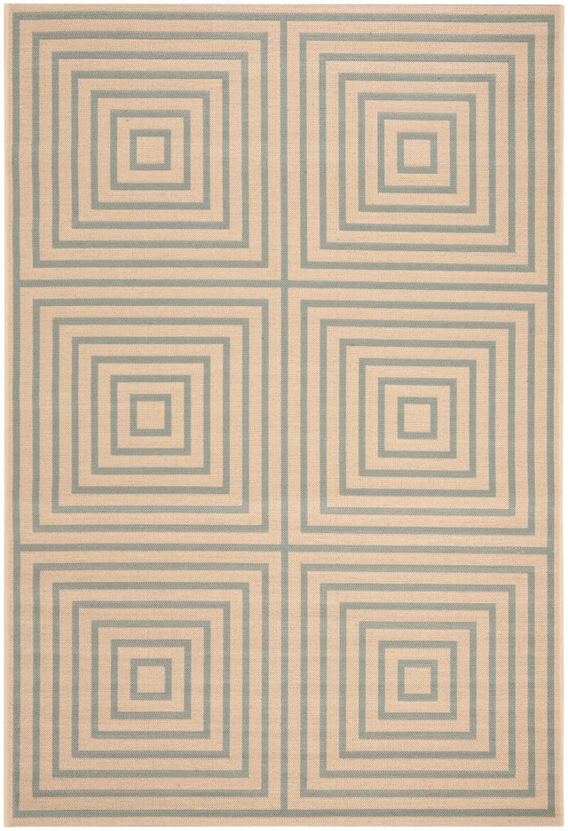 Safavieh Beach House Bhs123L Cream/Aqua Rugs.