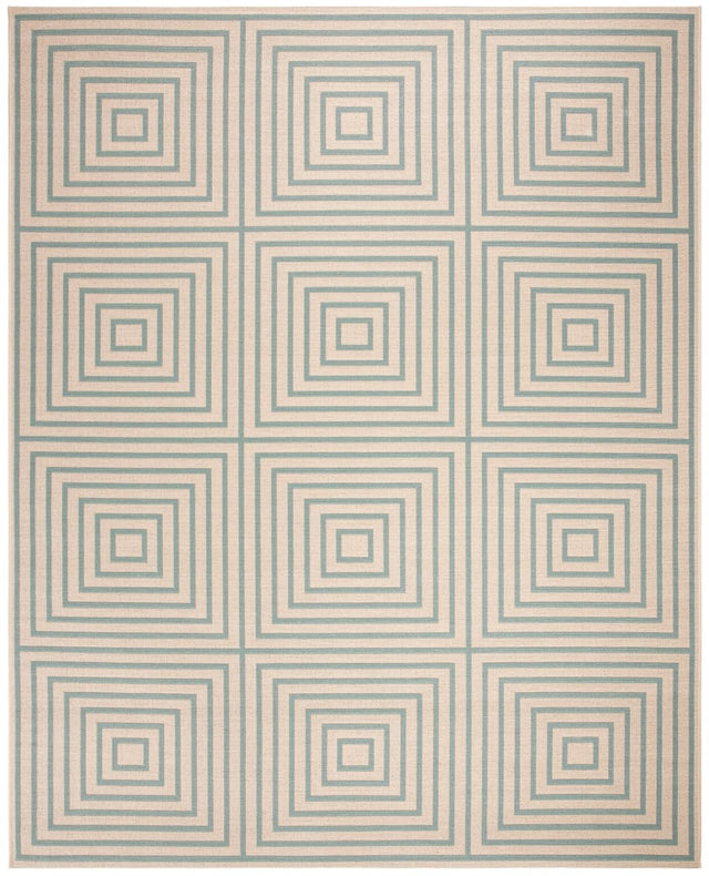Safavieh Beach House Bhs123L Cream/Aqua Rugs.