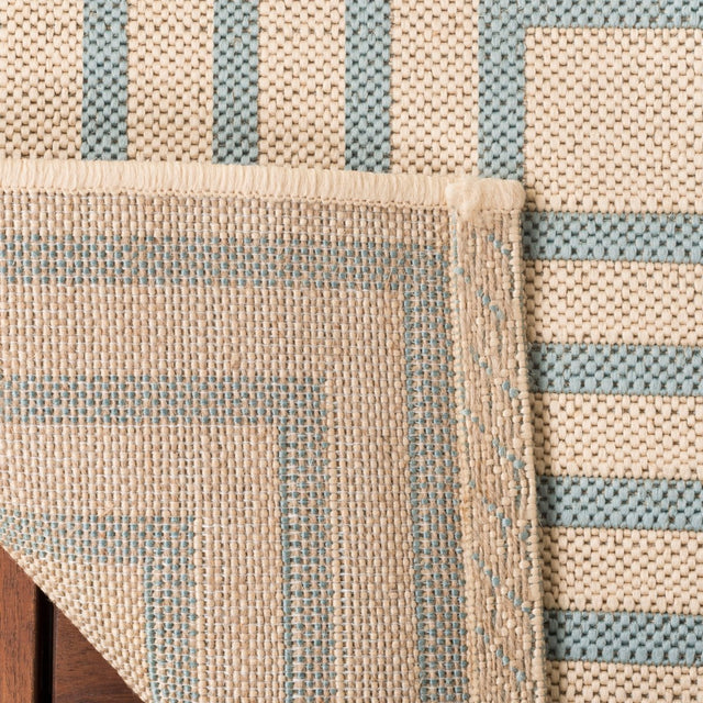 Safavieh Beach House Bhs123L Cream/Aqua Rugs.