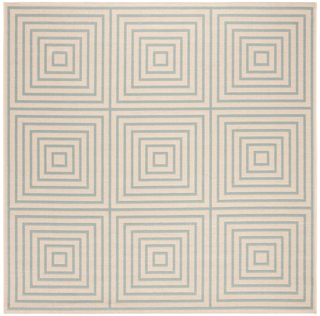 Safavieh Beach House Bhs123L Cream/Aqua Rugs.