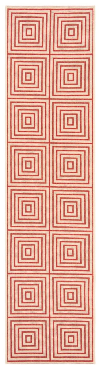Safavieh Beach House Bhs123Q Red/Creme Rugs.