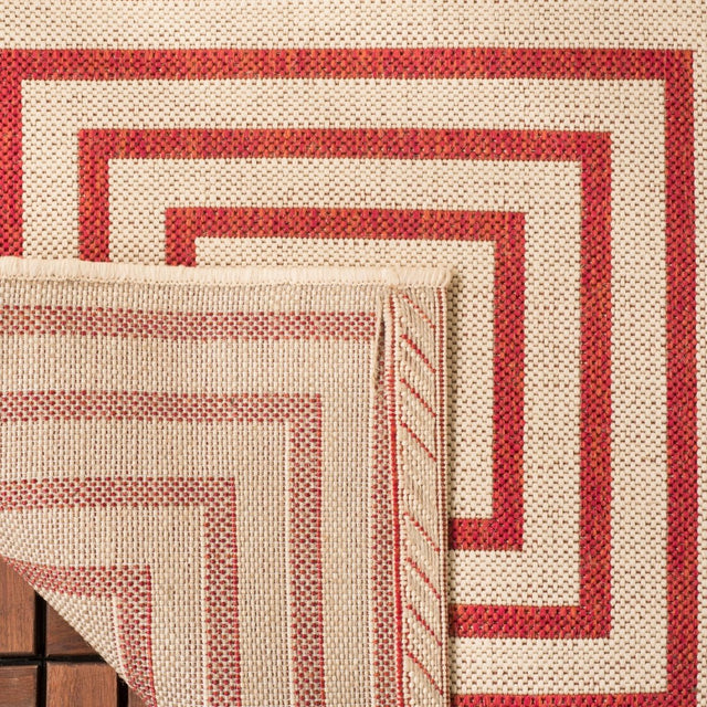 Safavieh Beach House Bhs123Q Red/Creme Rugs.