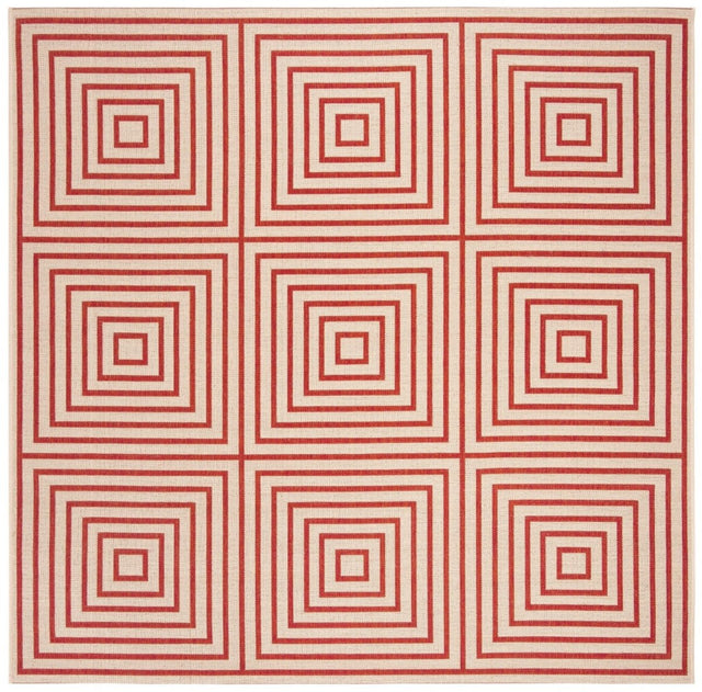 Safavieh Beach House Bhs123Q Red/Creme Rugs.