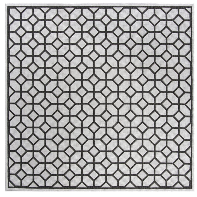 Safavieh Beach House Bhs127A Light Grey/Charcoal Rug.