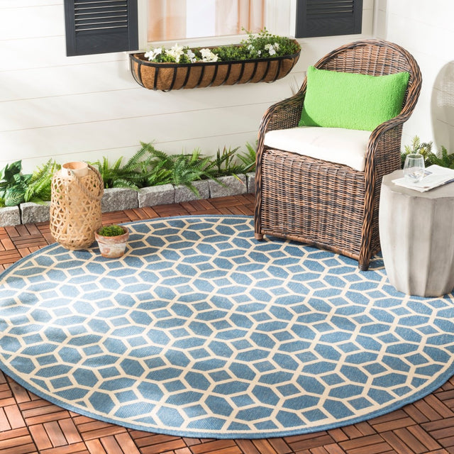 Safavieh Beach House Bhs127M Blue/Creme Rugs.