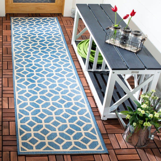 Safavieh Beach House Bhs127M Blue/Creme Rugs.