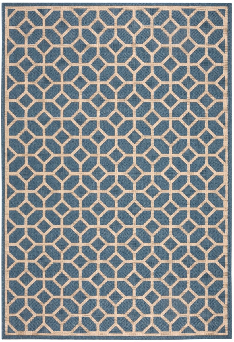 Safavieh Beach House Bhs127M Blue/Creme Rugs.
