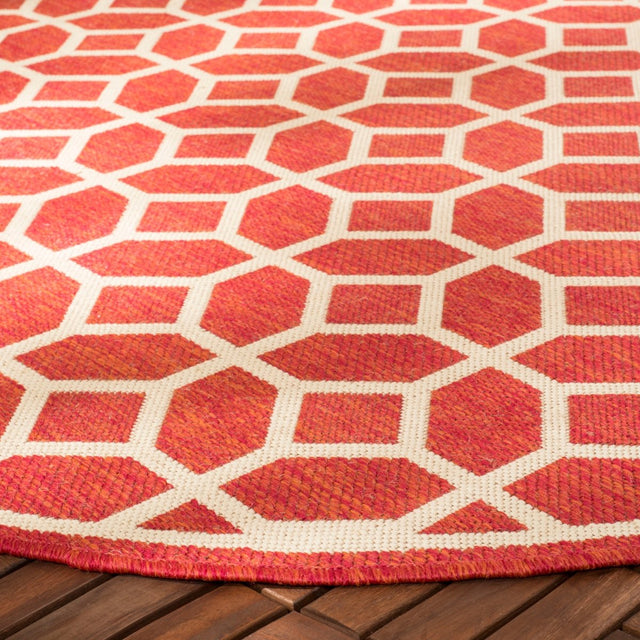 Safavieh Beach House Bhs127Q Red/Creme Rugs.
