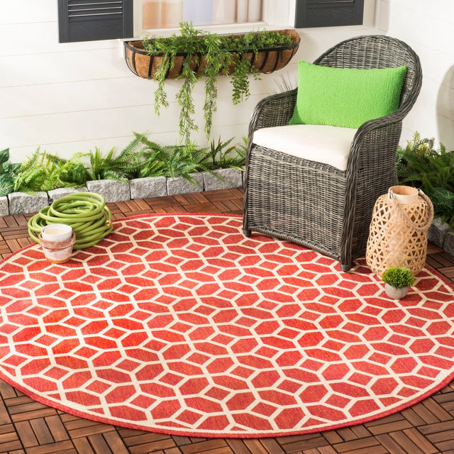 Safavieh Beach House Bhs127Q Red/Creme Rugs.