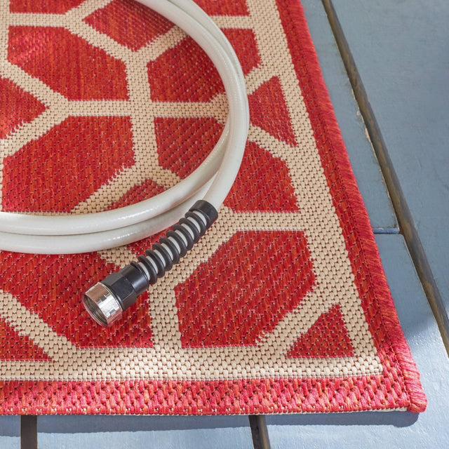 Safavieh Beach House Bhs127Q Red/Creme Rugs.