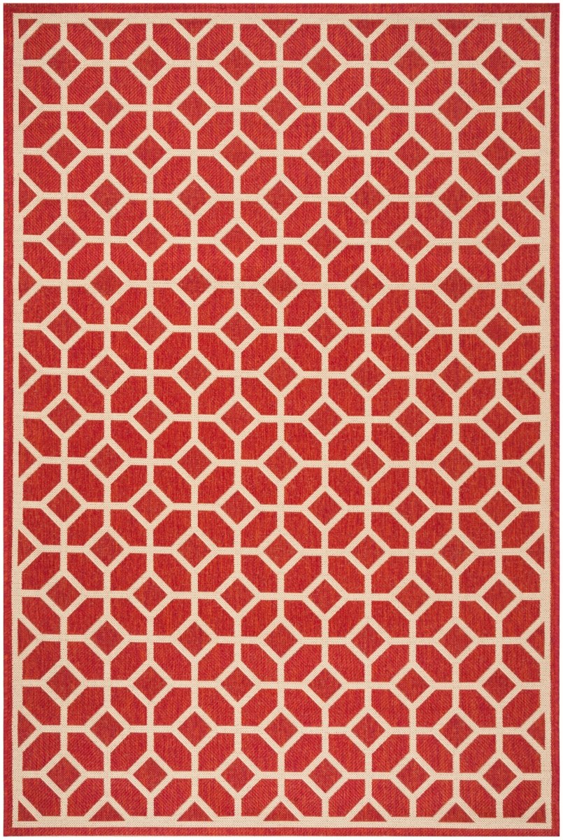 Safavieh Beach House Bhs127Q Red/Creme Rugs.