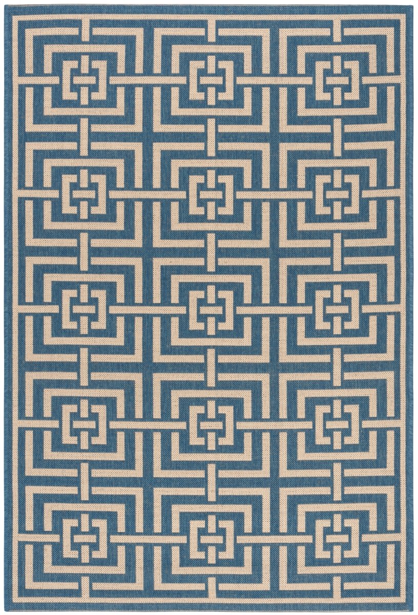 Safavieh Beach House Bhs128M Blue/Creme Rugs.