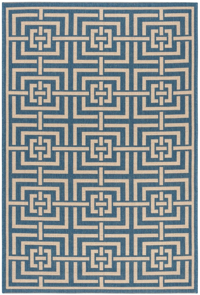 Safavieh Beach House Bhs128M Blue/Creme Rugs.