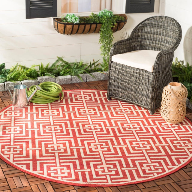 Safavieh Beach House Bhs128Q Red/Creme Rugs.