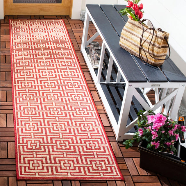 Safavieh Beach House Bhs128Q Red/Creme Rugs.