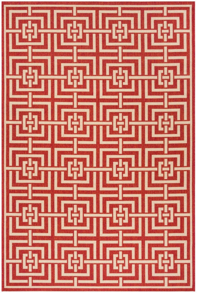 Safavieh Beach House Bhs128Q Red/Creme Rugs.