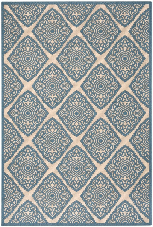 Safavieh Beach House Bhs132N Cream/Blue Rugs.