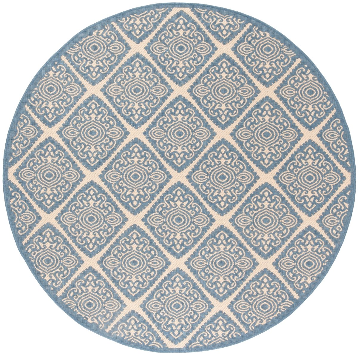 Safavieh Beach House Bhs132N Cream/Blue Rugs.