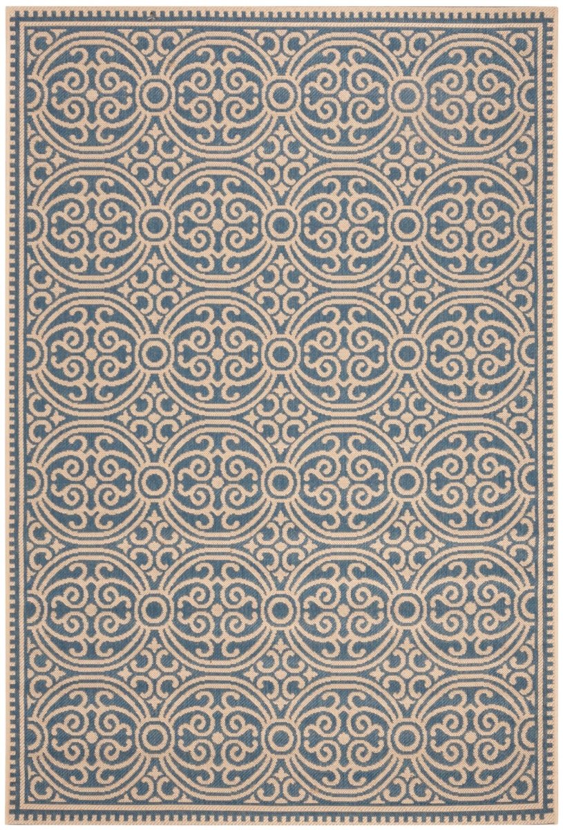 Safavieh Beach House Bhs134N Cream/Blue Rugs.
