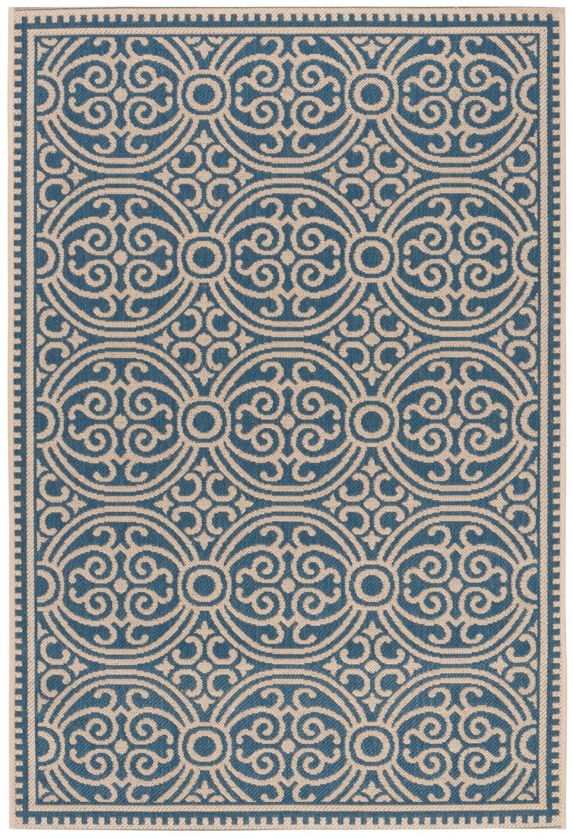 Safavieh Beach House Bhs134N Cream/Blue Rugs.